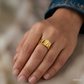 SJJGR146 | Geometric Gleam Modern Gold Ring with Stylish Luxury Finish