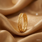 SJJGR147 | Wave Stack Layered Designer Gold Ring with Trendy Modern Appeal