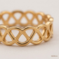 SJJGR148 | Loop Weave Artistic Gold Ring with Contemporary Open Styling
