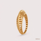 SJJGR150 | Radiant Arc Contemporary Gold Ring with Premium Designer Look