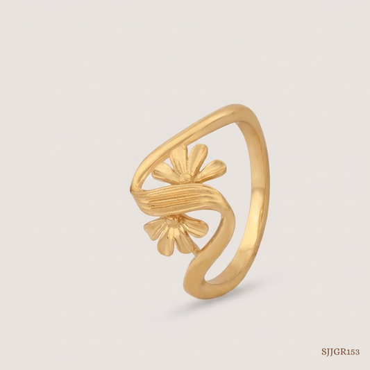 SJJGR153 | Floral Vine Elegant Gold Ring Inspired by Nature’s Beauty