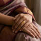 SJJGR154 | Flowing Twin Contemporary Gold Ring with Artistic Open Design