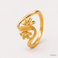 SJJGR155 | Open Loop Minimalist Gold Ring with Sleek Modern Styling