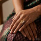 SJJGR156 | Layered Edge Contemporary Designer Gold Ring with Luxury Appeal